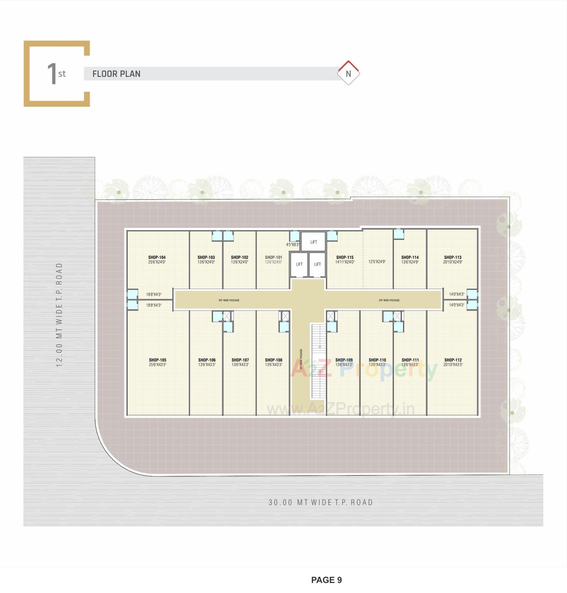 Layout of real estate project Hilltown Square located at Nikol, Ahmedabad, Gujarat