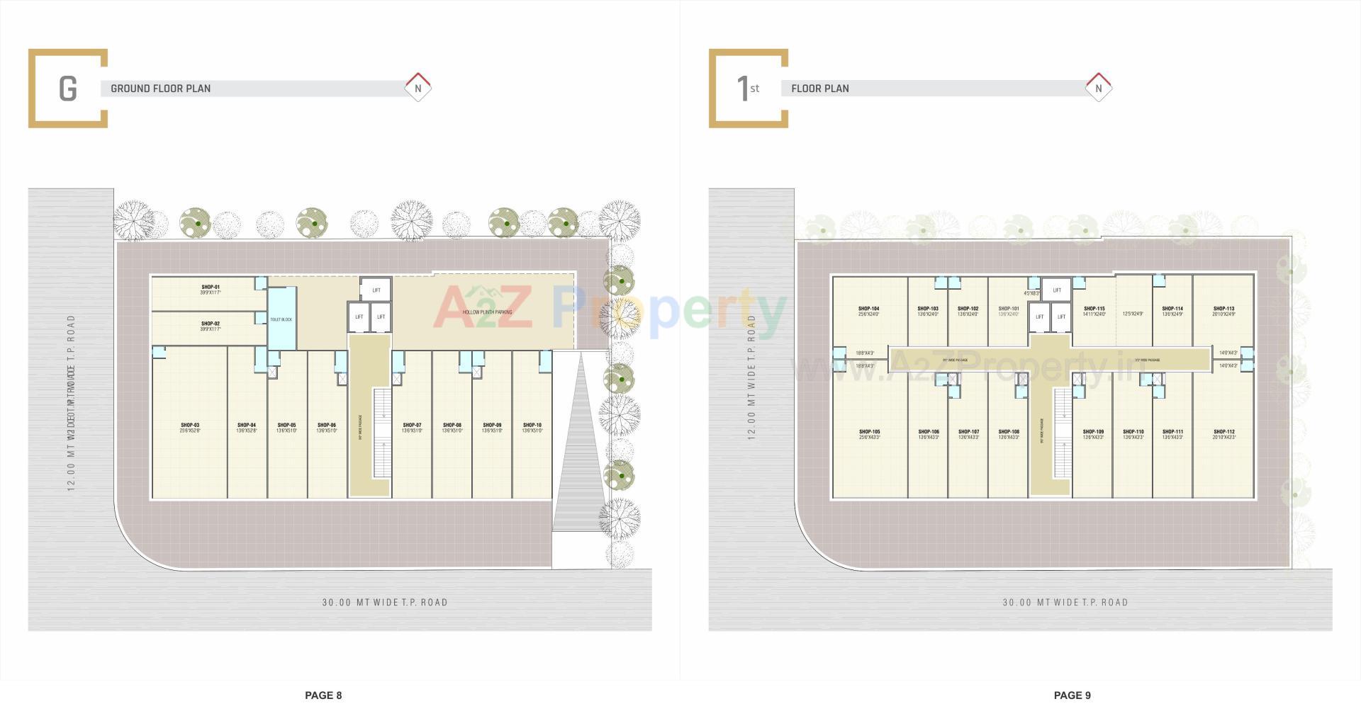 Layout of real estate project Hilltown Square located at Nikol, Ahmedabad, Gujarat