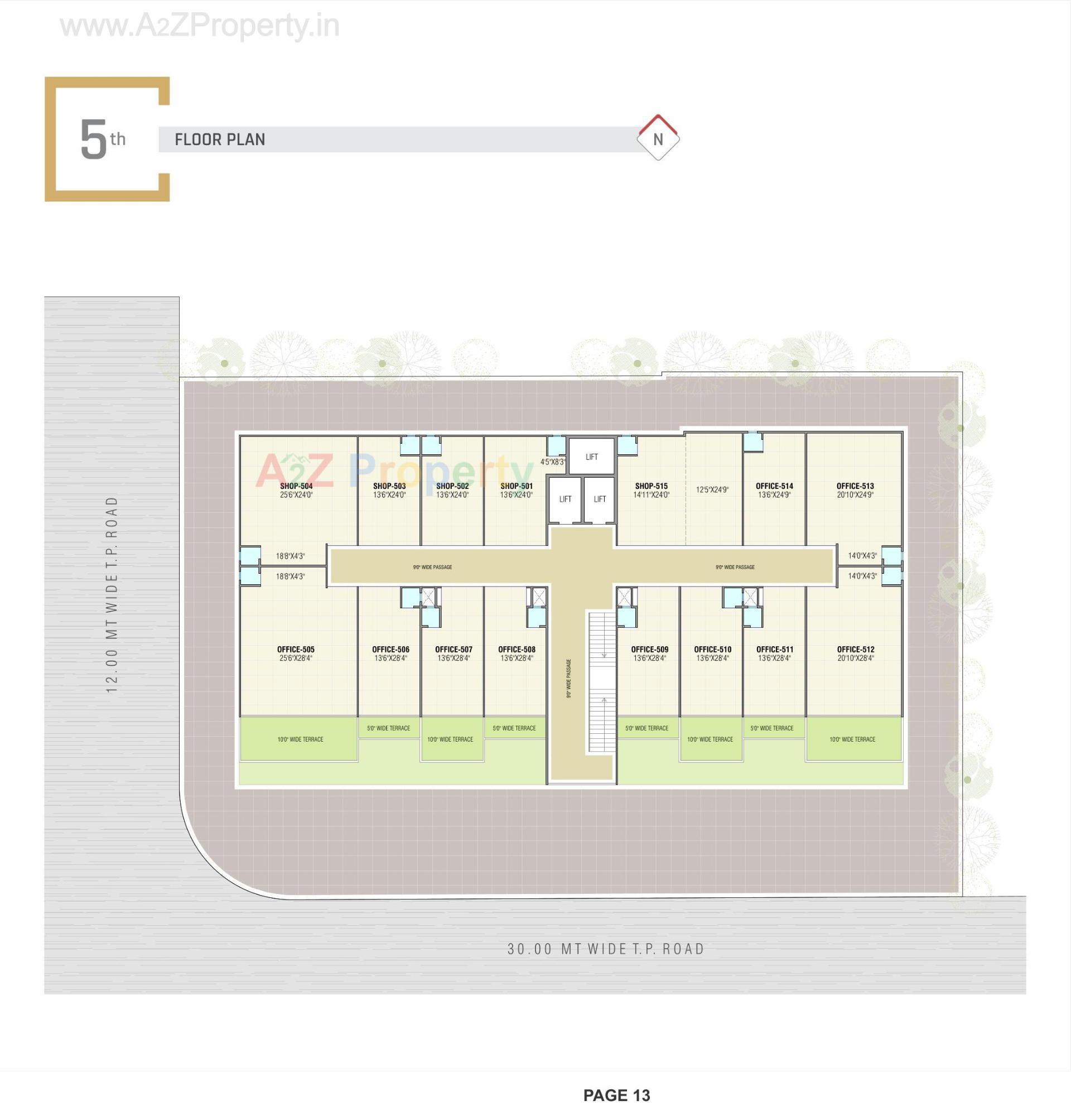 Layout of real estate project Hilltown Square located at Nikol, Ahmedabad, Gujarat