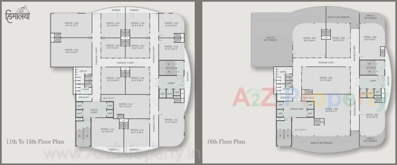 Layout of real estate project Himalaya Elanza   Himalaya Busiess Centre located at New-wadaj, Ahmedabad, Gujarat