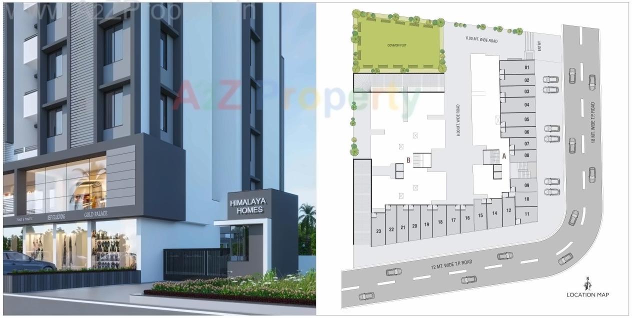 Layout of real estate project Himali Homes located at Odhav, Ahmedabad, Gujarat