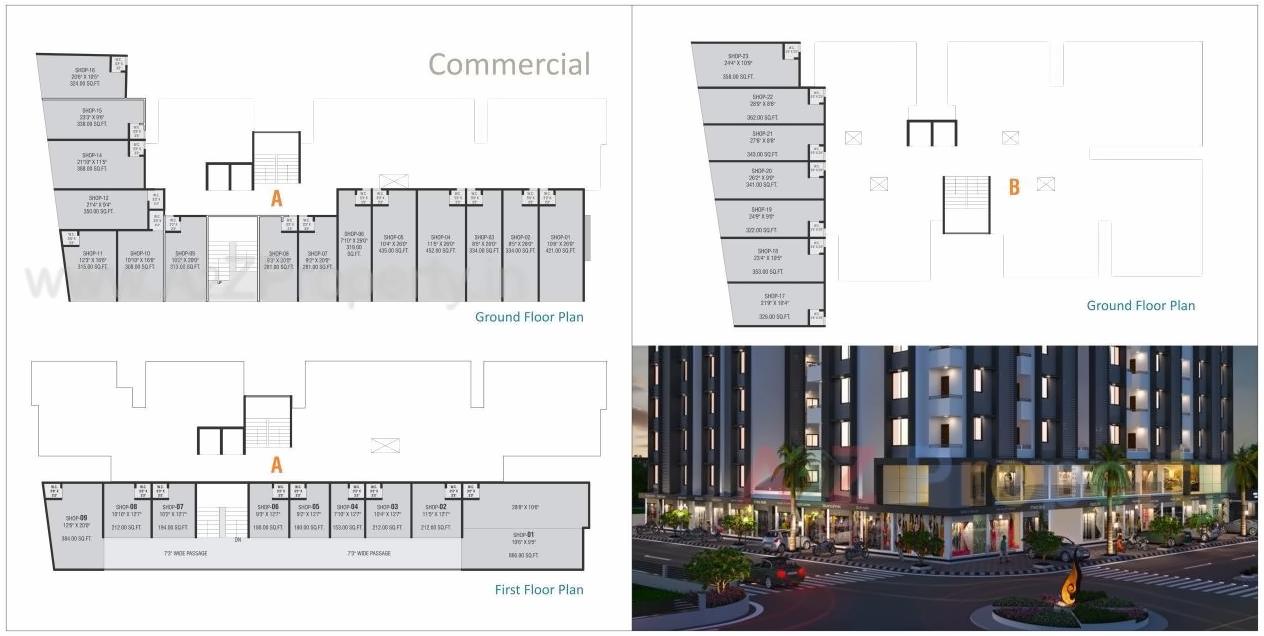 Layout of real estate project Himali Homes located at Odhav, Ahmedabad, Gujarat