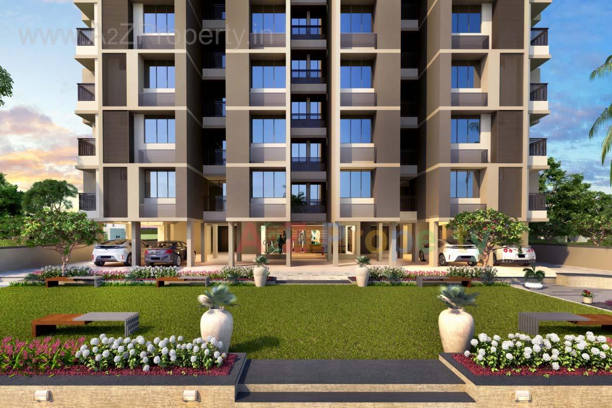 3D Elevation of real estate project Himalaya Pearl located at Motera, Ahmedabad, Gujarat