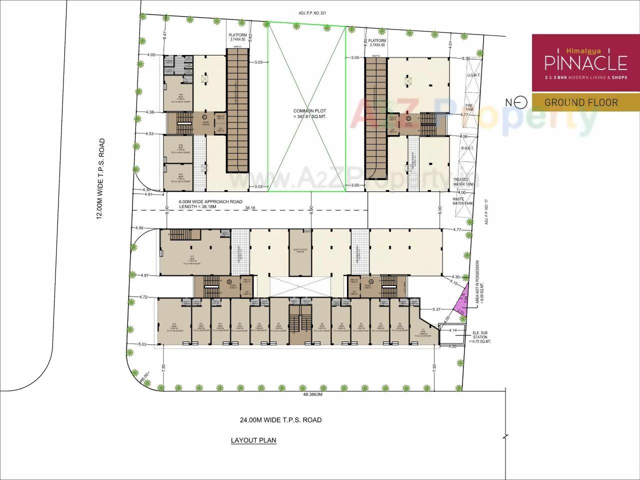 Layout of real estate project Himalaya Pinnacle located at Chandkheda, Ahmedabad, Gujarat