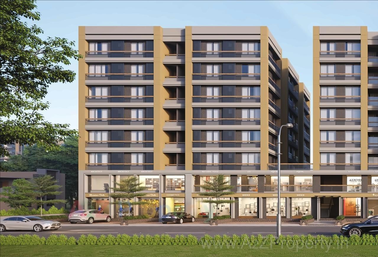 3D Elevation of real estate project Himshila Residency located at Ahmedabad, Ahmedabad, Gujarat