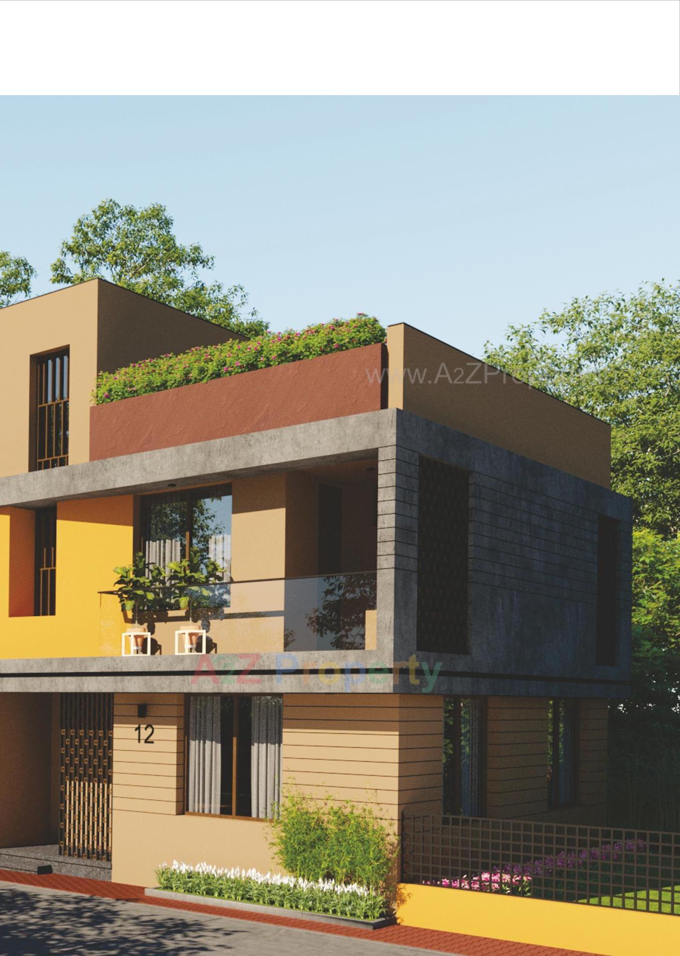 3D Elevation of real estate project Himanshi Residency located at Bareja, Ahmedabad, Gujarat