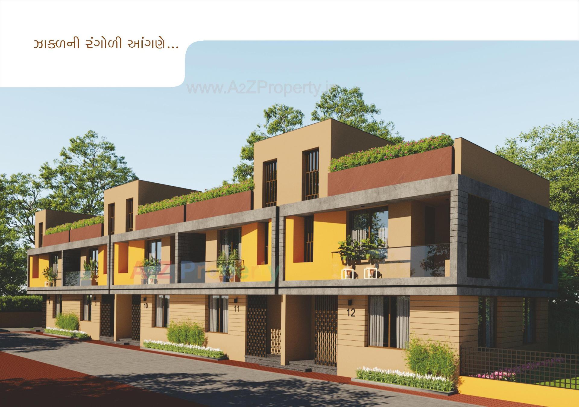 3D Elevation of real estate project Himanshi Residency located at Bareja, Ahmedabad, Gujarat