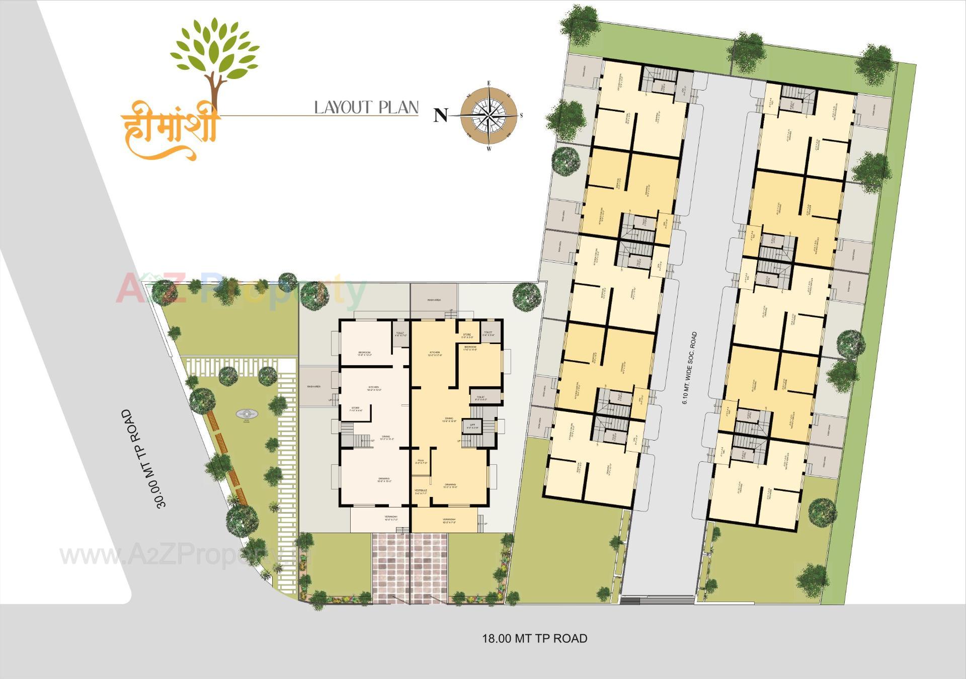 Layout of real estate project Himanshi Residency located at Bareja, Ahmedabad, Gujarat