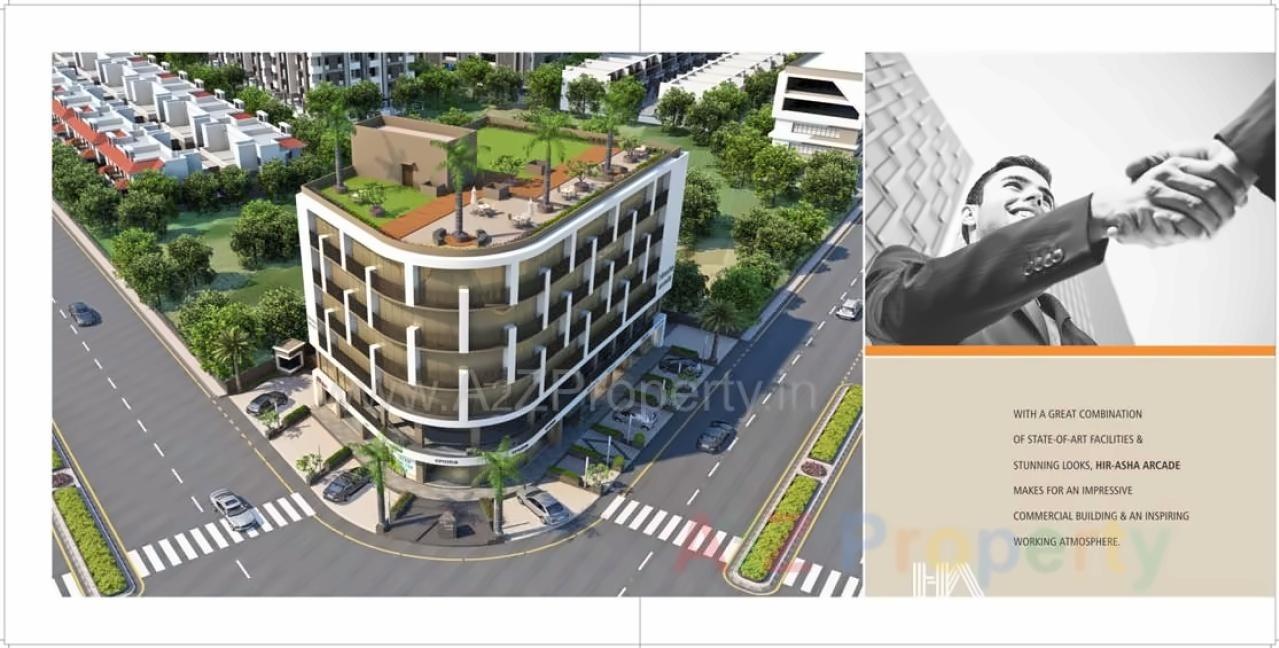 3D Elevation of real estate project Hir Asha Arcade located at Sola, Ahmedabad, Gujarat