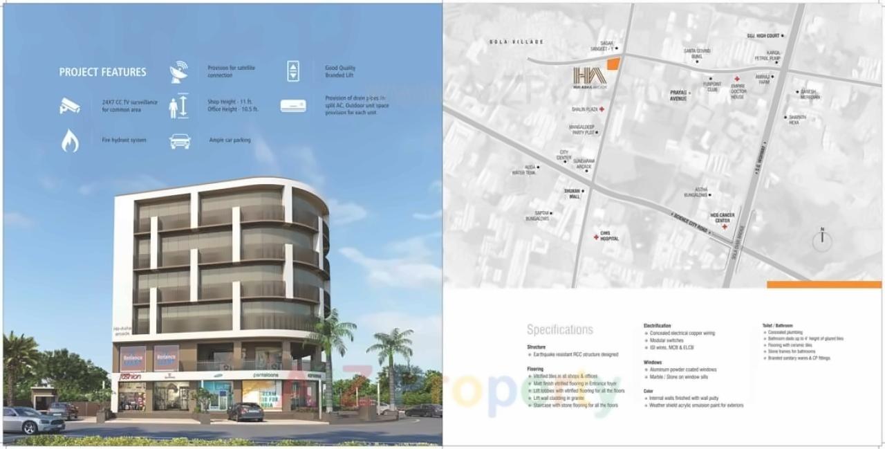  of real estate project Hir Asha Arcade located at Sola, Ahmedabad, Gujarat