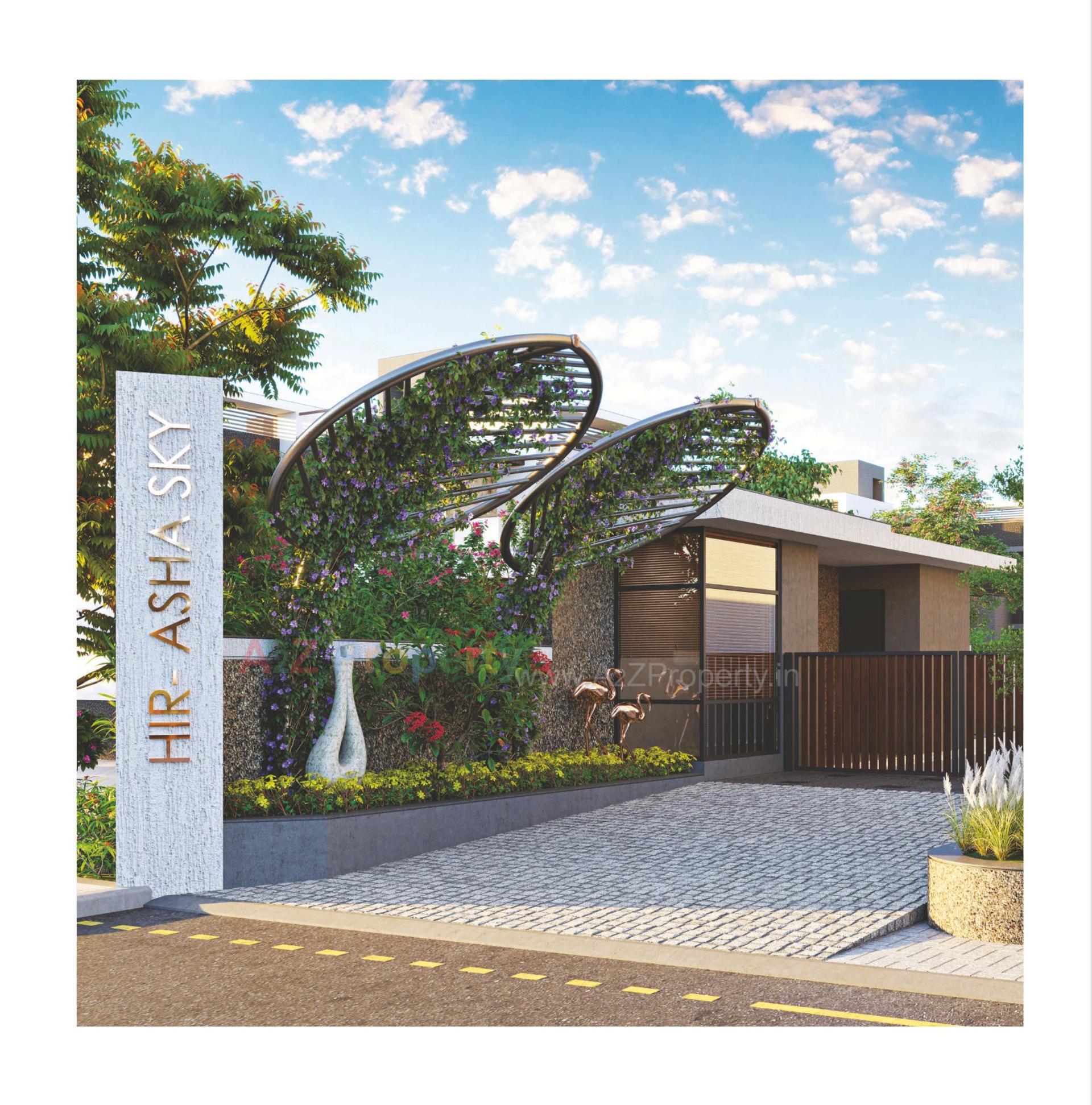 3D Elevation of real estate project Hir Asha Sky located at Sola, Ahmedabad, Gujarat