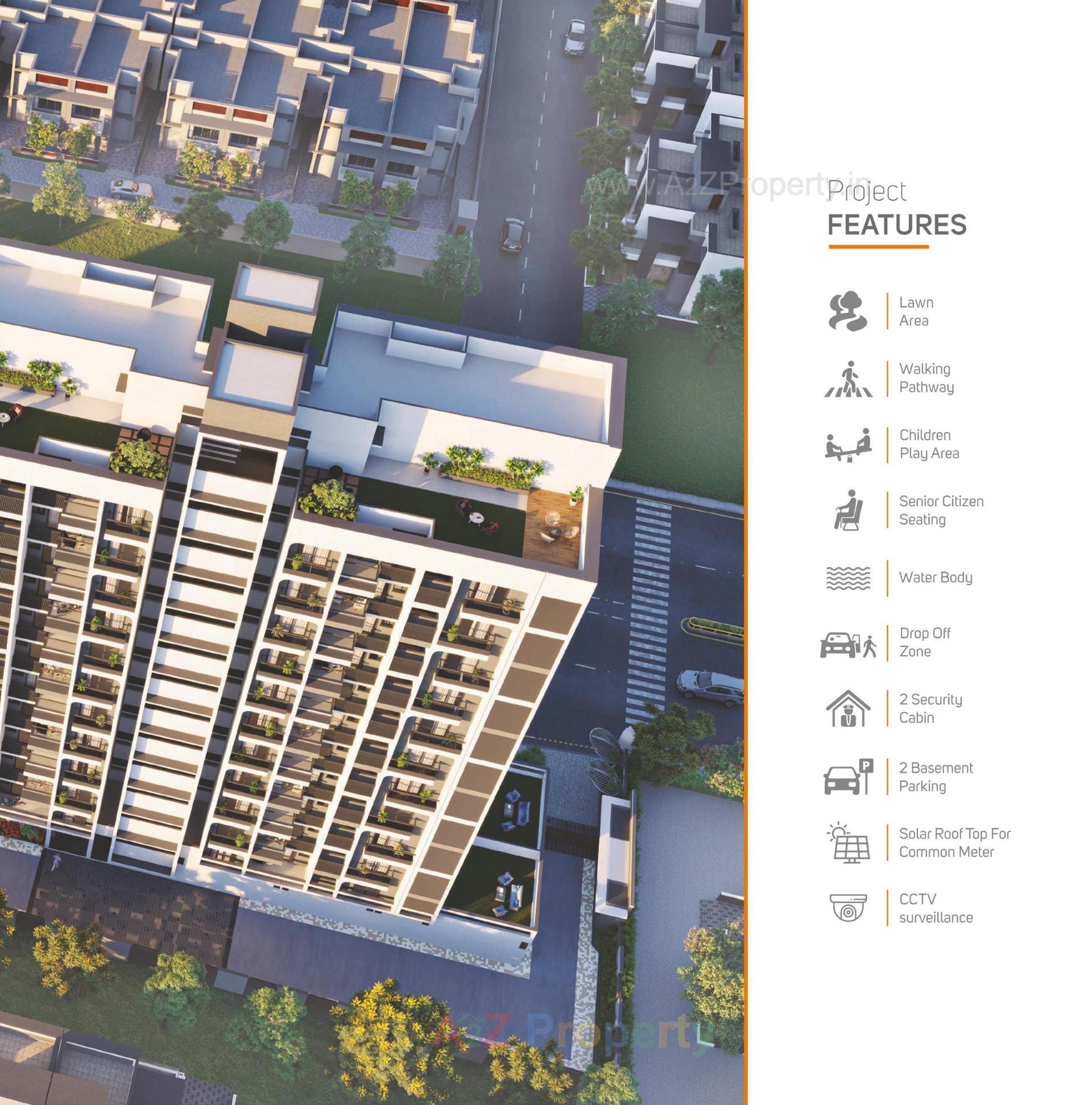 3D Elevation of real estate project Hir Asha Sky located at Sola, Ahmedabad, Gujarat