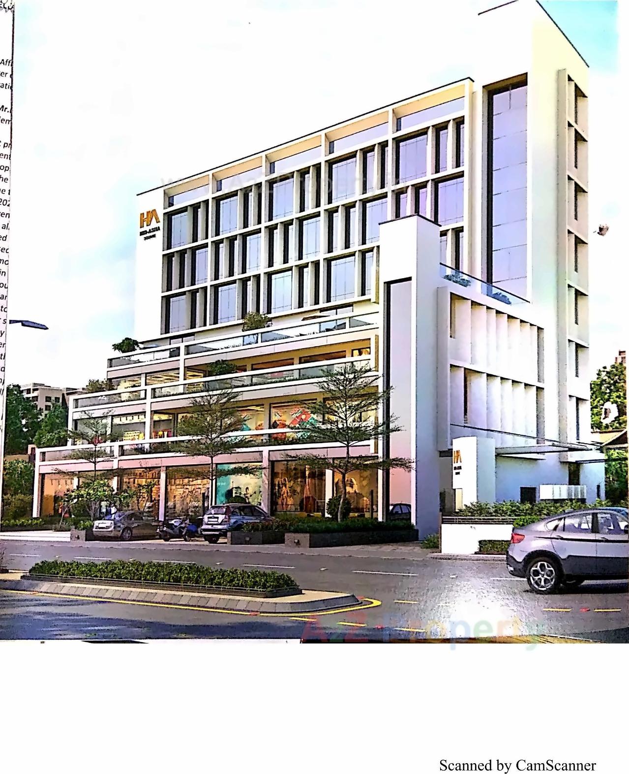 3D Elevation of real estate project Hir Asha Square located at Bhadaj, Ahmedabad, Gujarat