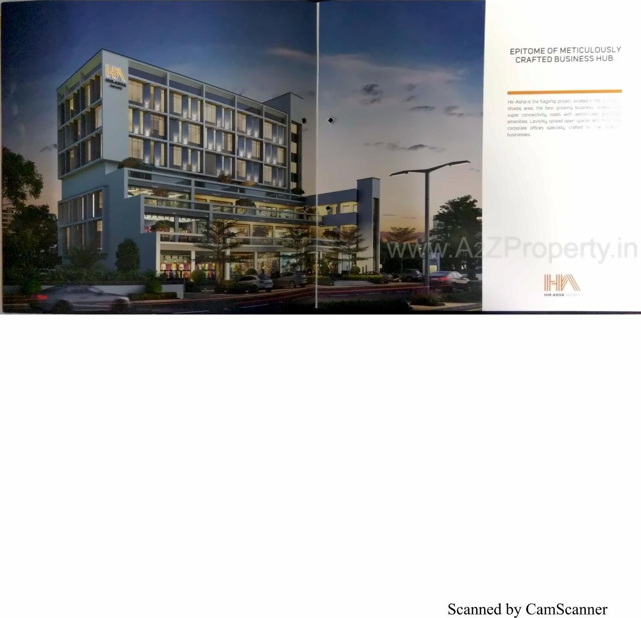 3D Elevation of real estate project Hir Asha Square located at Bhadaj, Ahmedabad, Gujarat