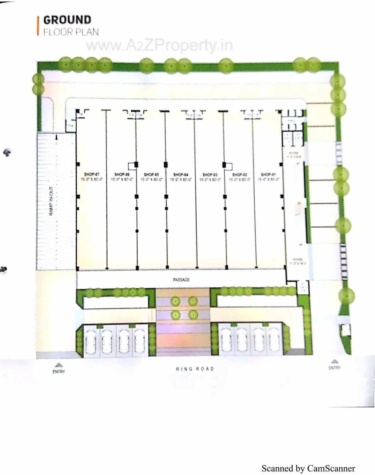Layout of real estate project Hir Asha Square located at Bhadaj, Ahmedabad, Gujarat