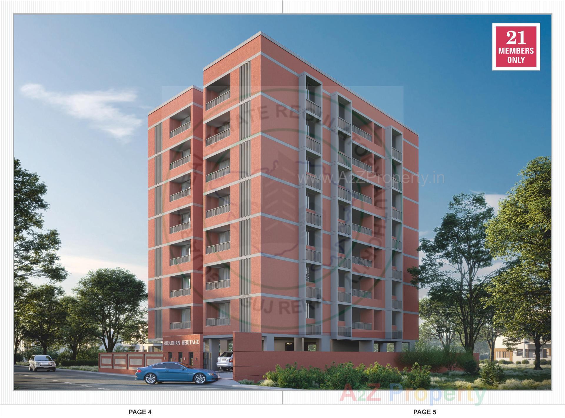 3D Elevation of real estate project Hiradhan Heritage located at Paldi, Ahmedabad, Gujarat