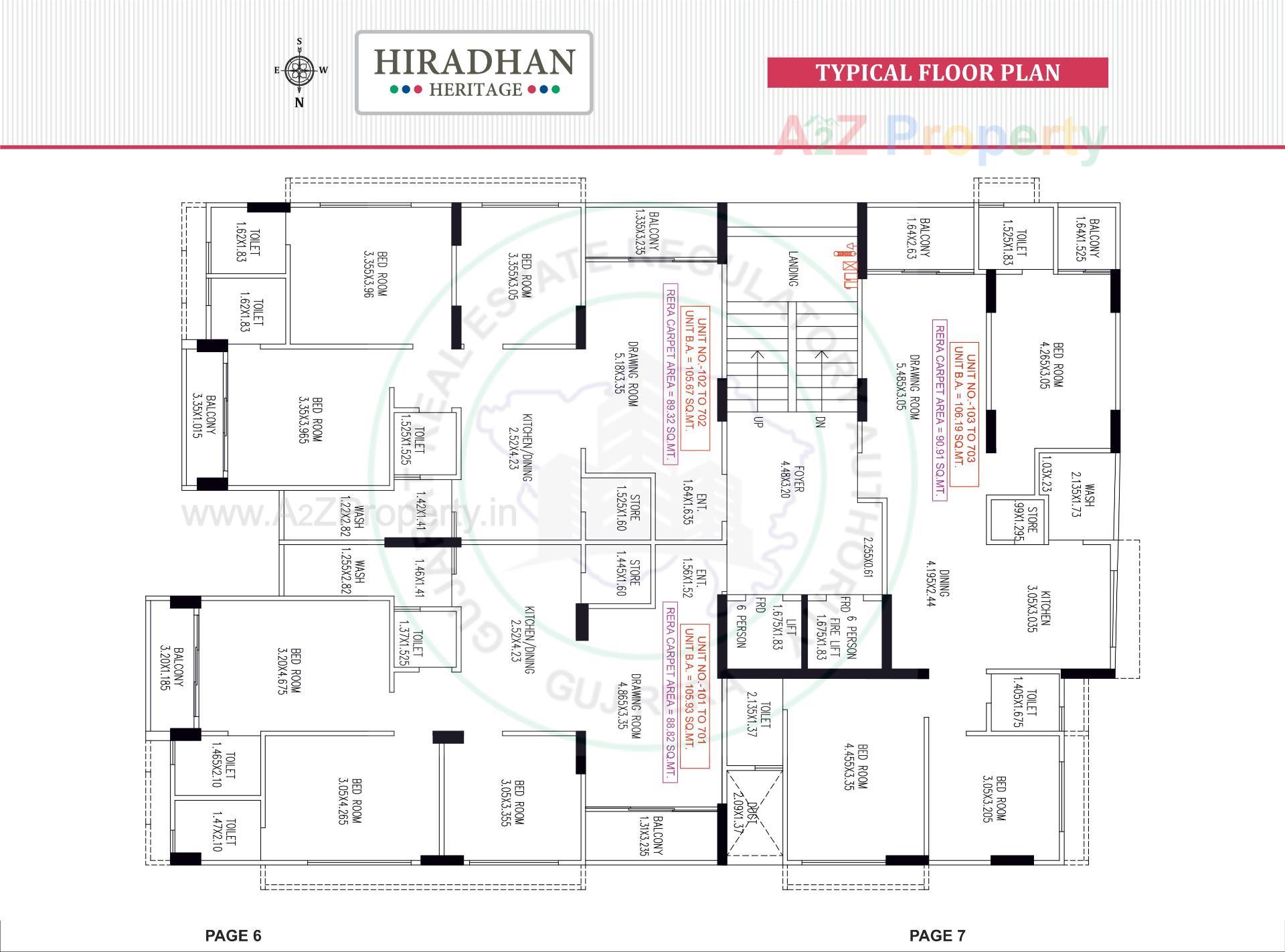 Layout of real estate project Hiradhan Heritage located at Paldi, Ahmedabad, Gujarat