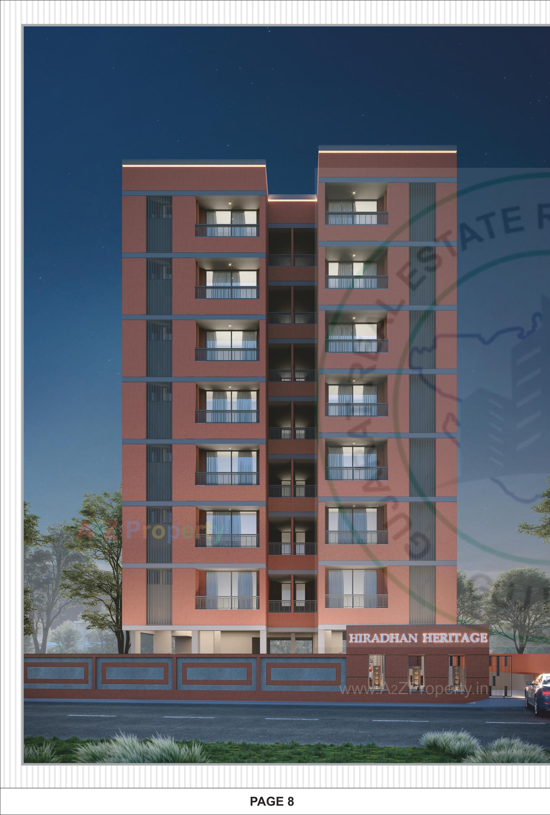 3D Elevation of real estate project Hiradhan Heritage located at Paldi, Ahmedabad, Gujarat