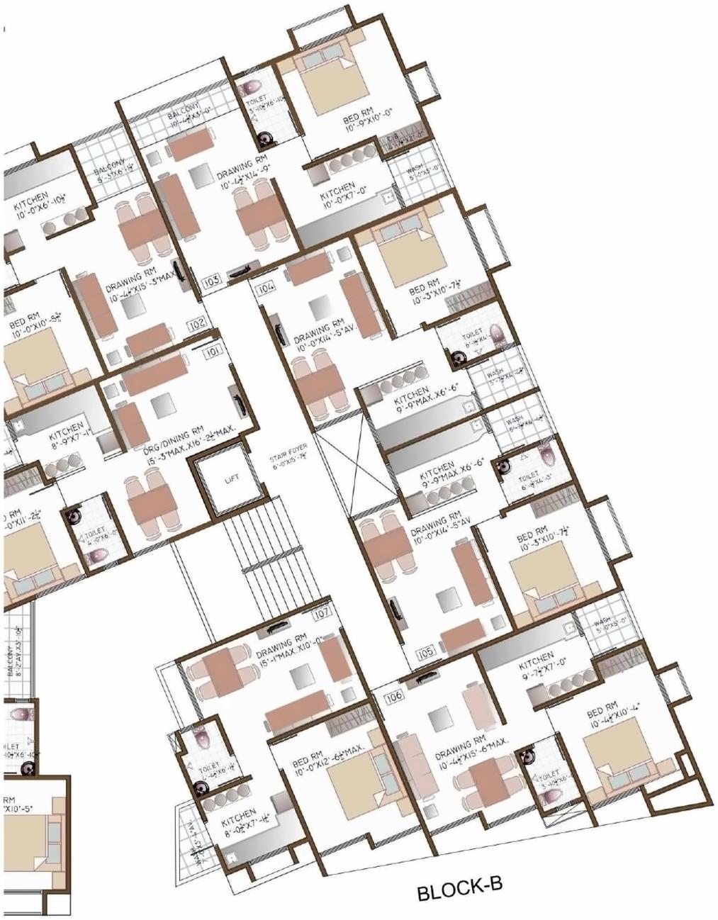 Layout of real estate project Hiralaxmi located at Baherampura, Ahmedabad, Gujarat