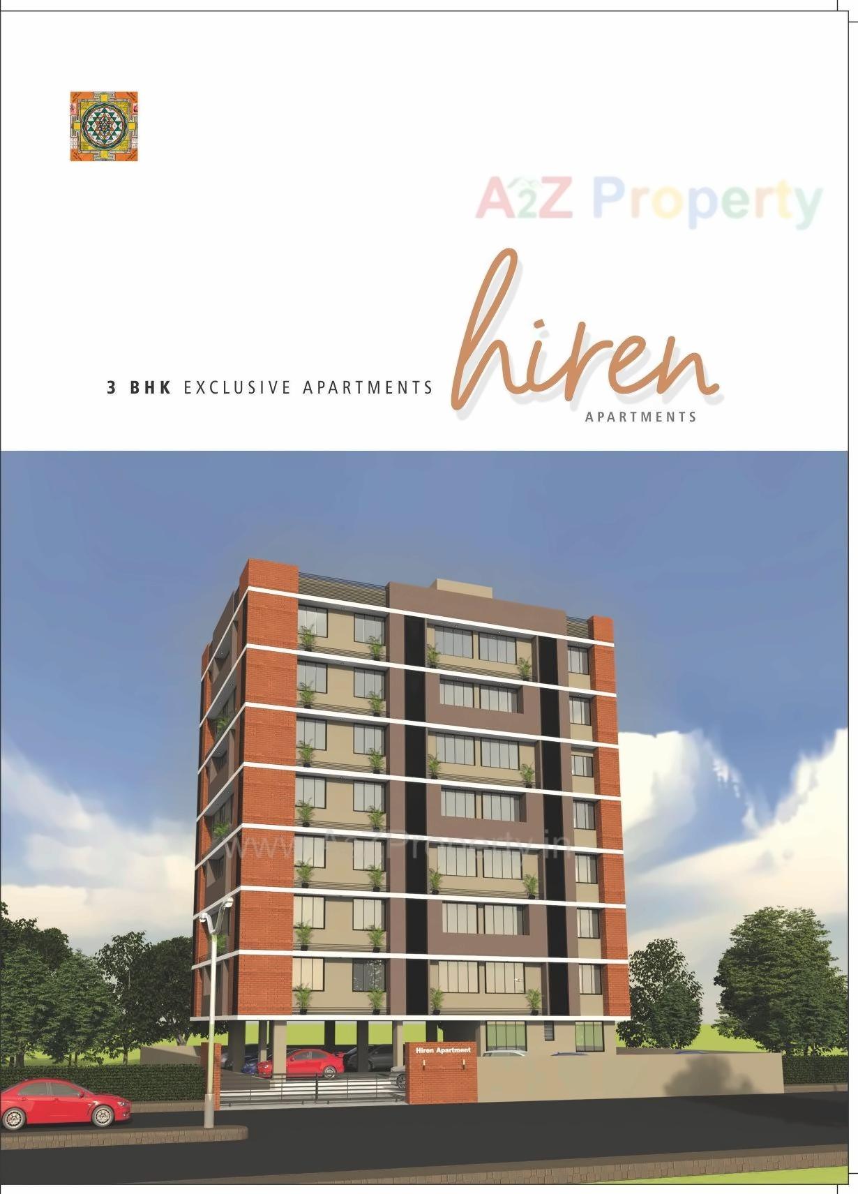 3D Elevation of real estate project Hiren Apartments located at Ahmedabad, Ahmedabad, Gujarat