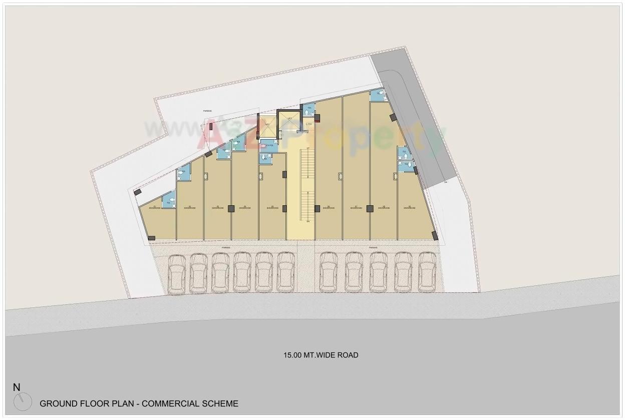 Layout of real estate project Hr Elanza located at Paldi, Ahmedabad, Gujarat