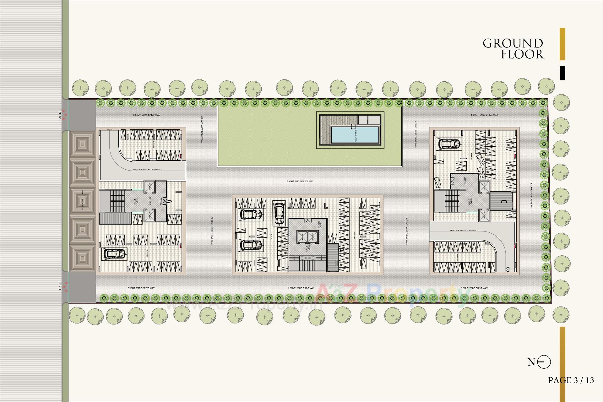 Layout of real estate project Hr Eliseo Ii located at Okaf, Ahmedabad, Gujarat