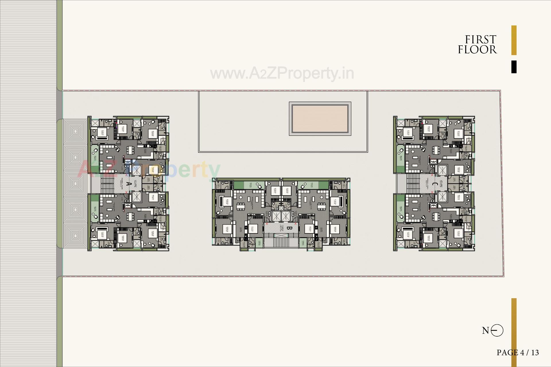 Layout of real estate project Hr Eliseo Ii located at Okaf, Ahmedabad, Gujarat