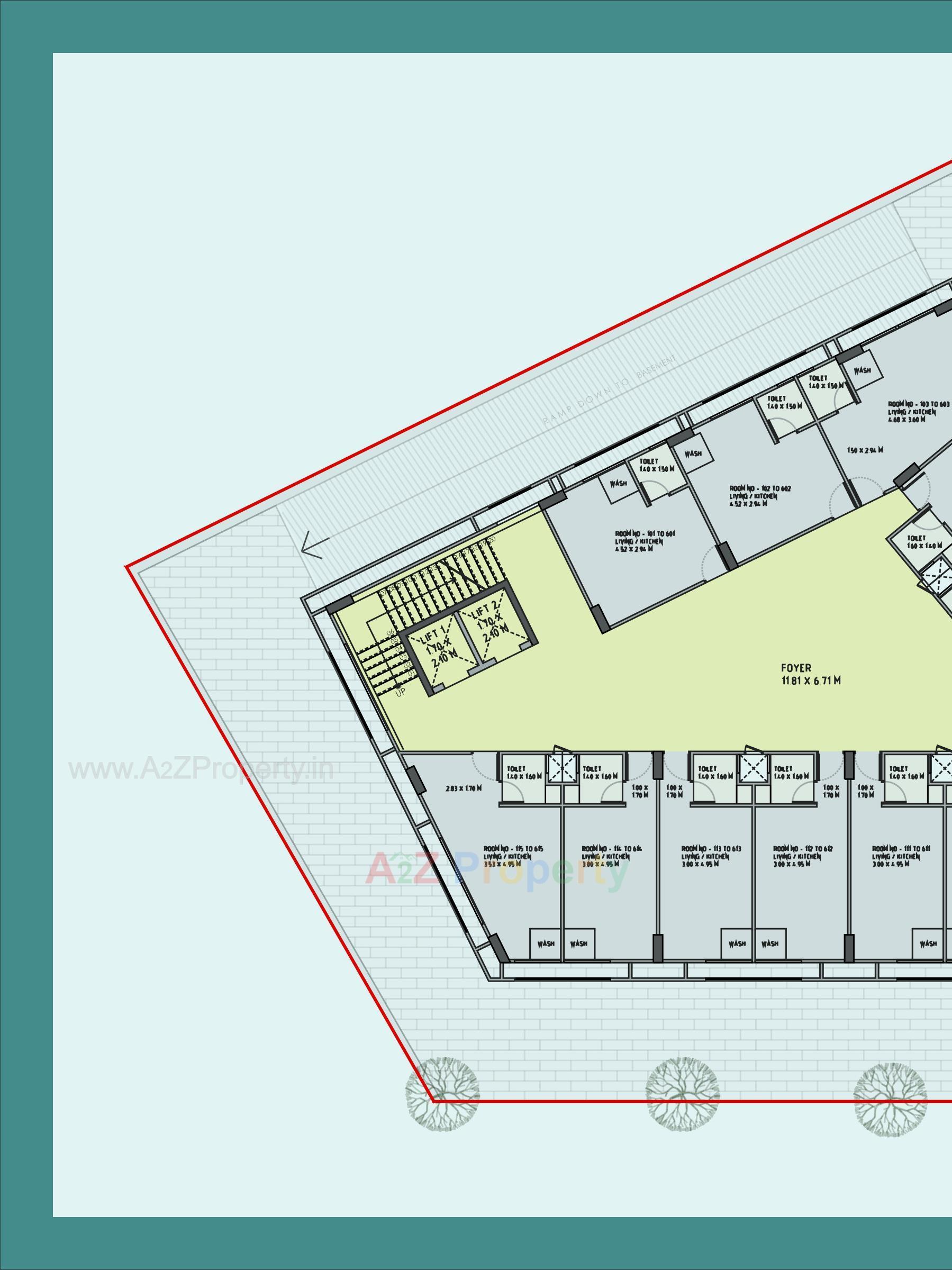 Layout of real estate project Hr Exeter Ii located at Paldi, Ahmedabad, Gujarat
