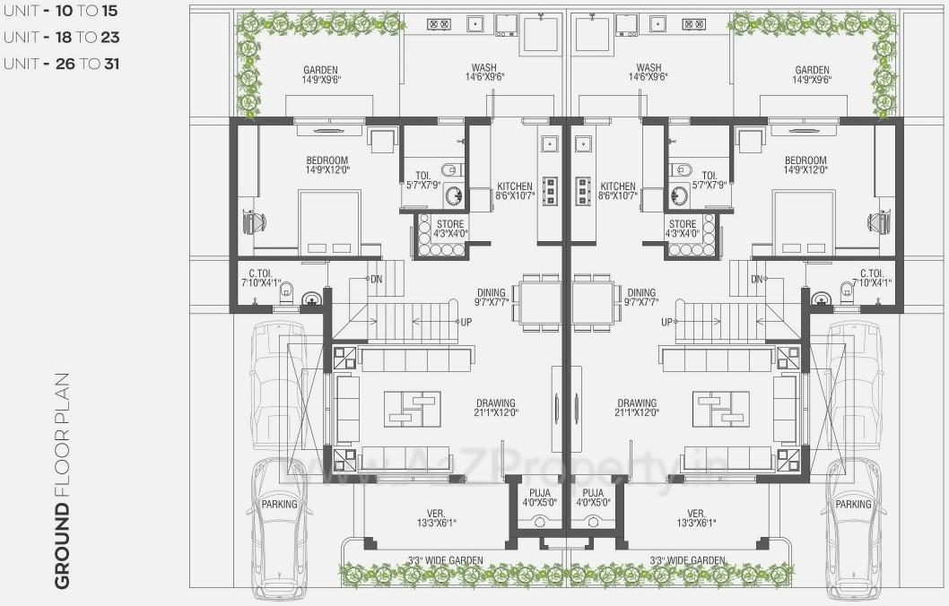 Layout of real estate project Hridaykunj located at Ahmedabad, Ahmedabad, Gujarat
