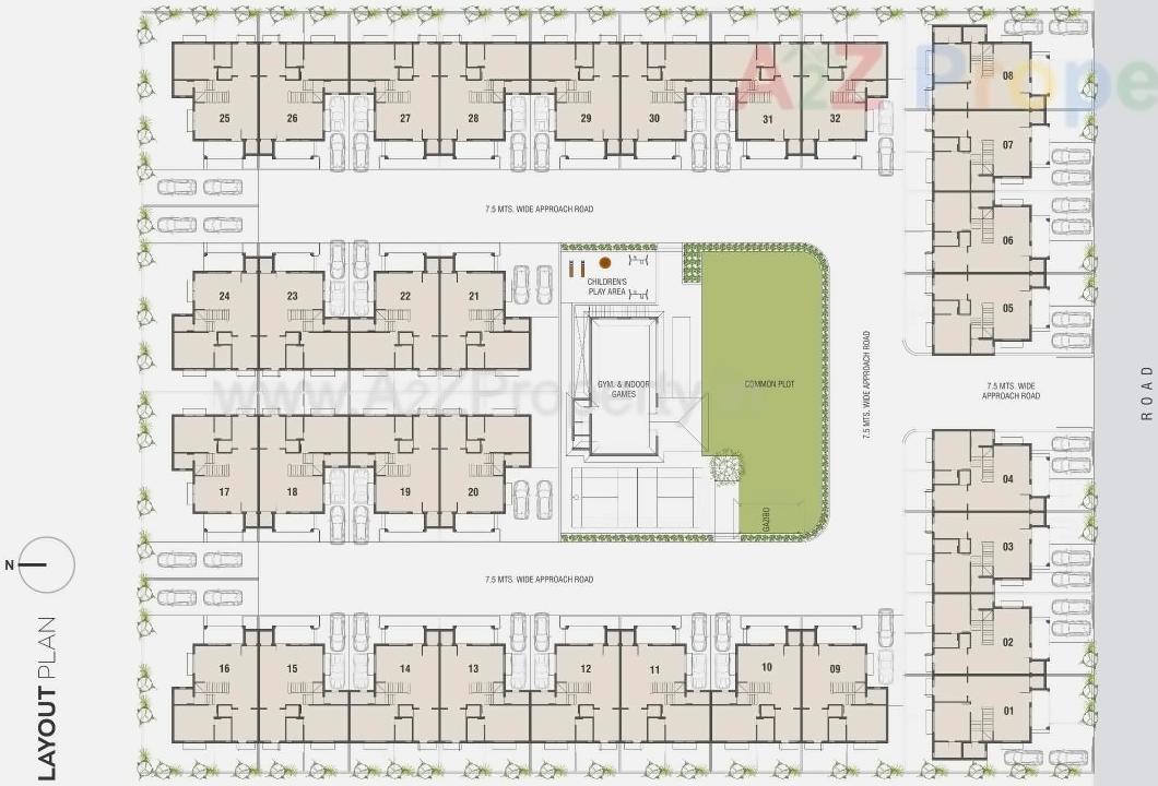 Layout of real estate project Hridaykunj located at Ahmedabad, Ahmedabad, Gujarat