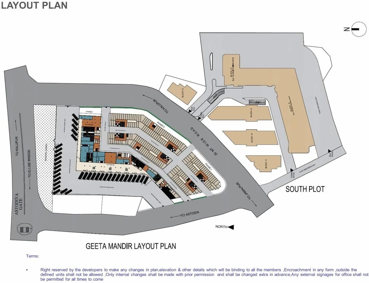 Layout of real estate project Hubtown North Star located at Rajpur-hirpur, Ahmedabad, Gujarat