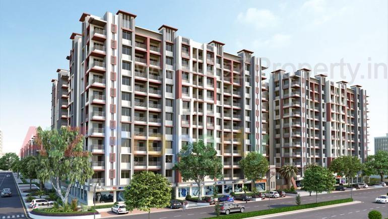 3D Elevation of real estate project Icb  Flora O Block located at Gota, Ahmedabad, Gujarat