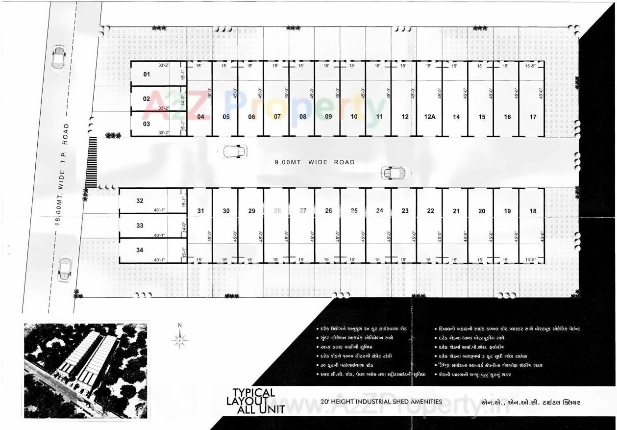 Layout of real estate project Icon Industrial Park located at Singrva, Ahmedabad, Gujarat