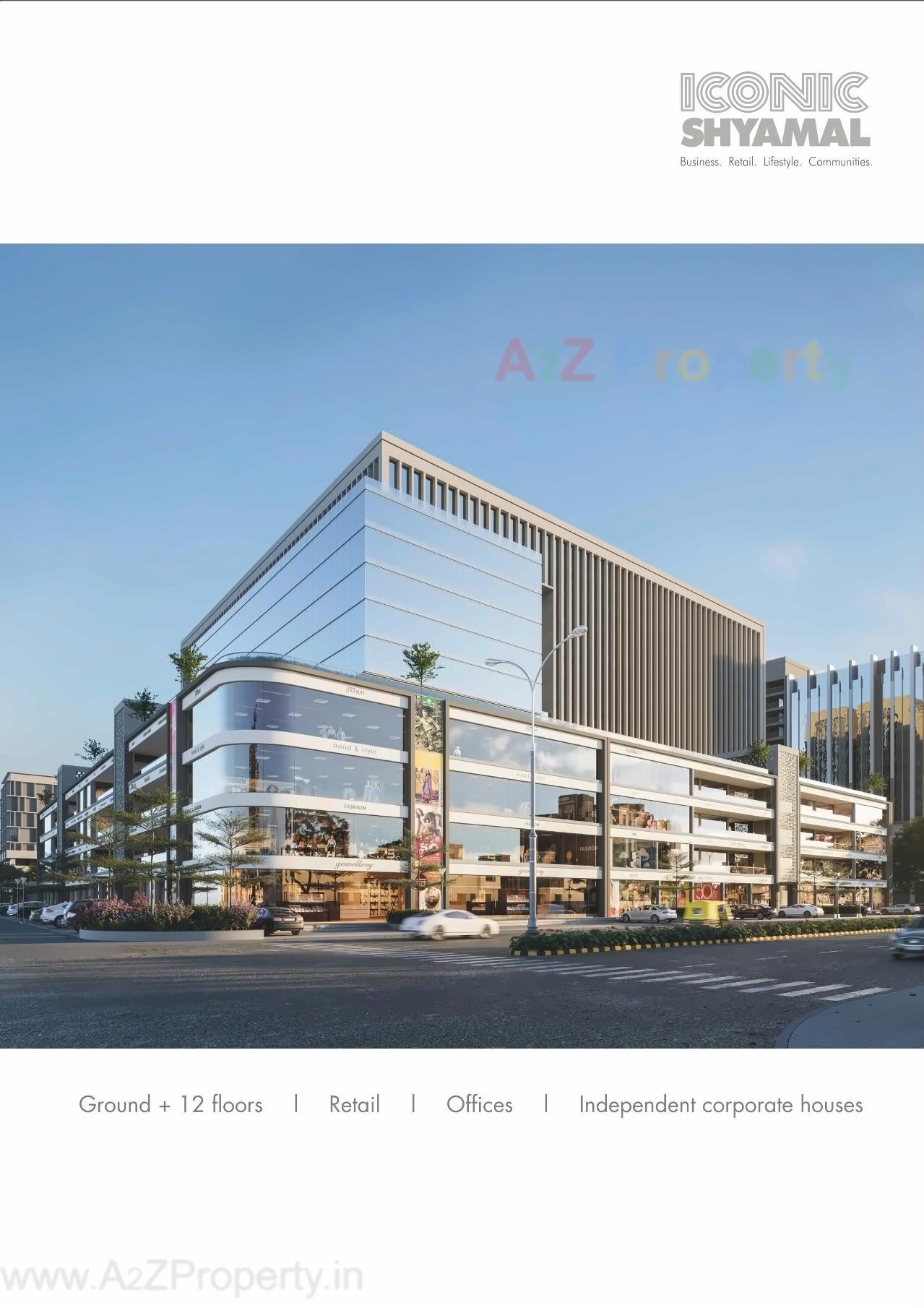 3D Elevation of real estate project Iconic Shyamal located at Vejalpur, Ahmedabad, Gujarat