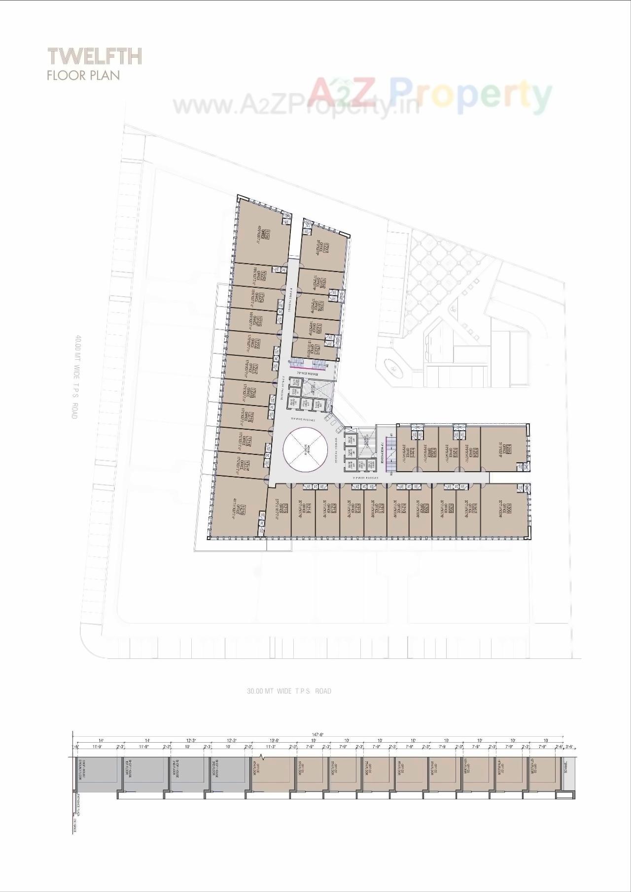 Layout of real estate project Iconic Shyamal located at Vejalpur, Ahmedabad, Gujarat