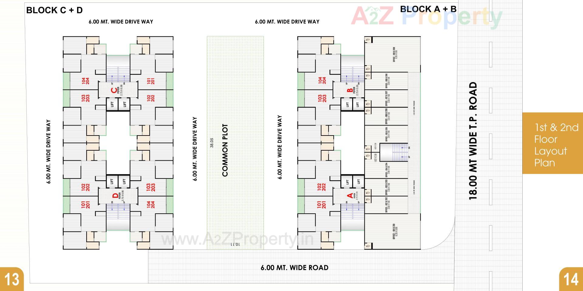 Layout of real estate project Iconic Tower located at Nikol, Ahmedabad, Gujarat