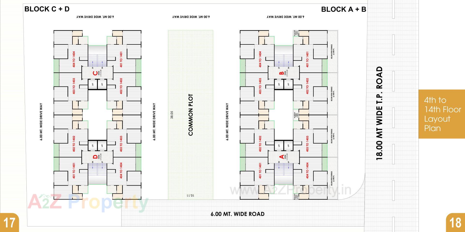 Layout of real estate project Iconic Tower located at Nikol, Ahmedabad, Gujarat