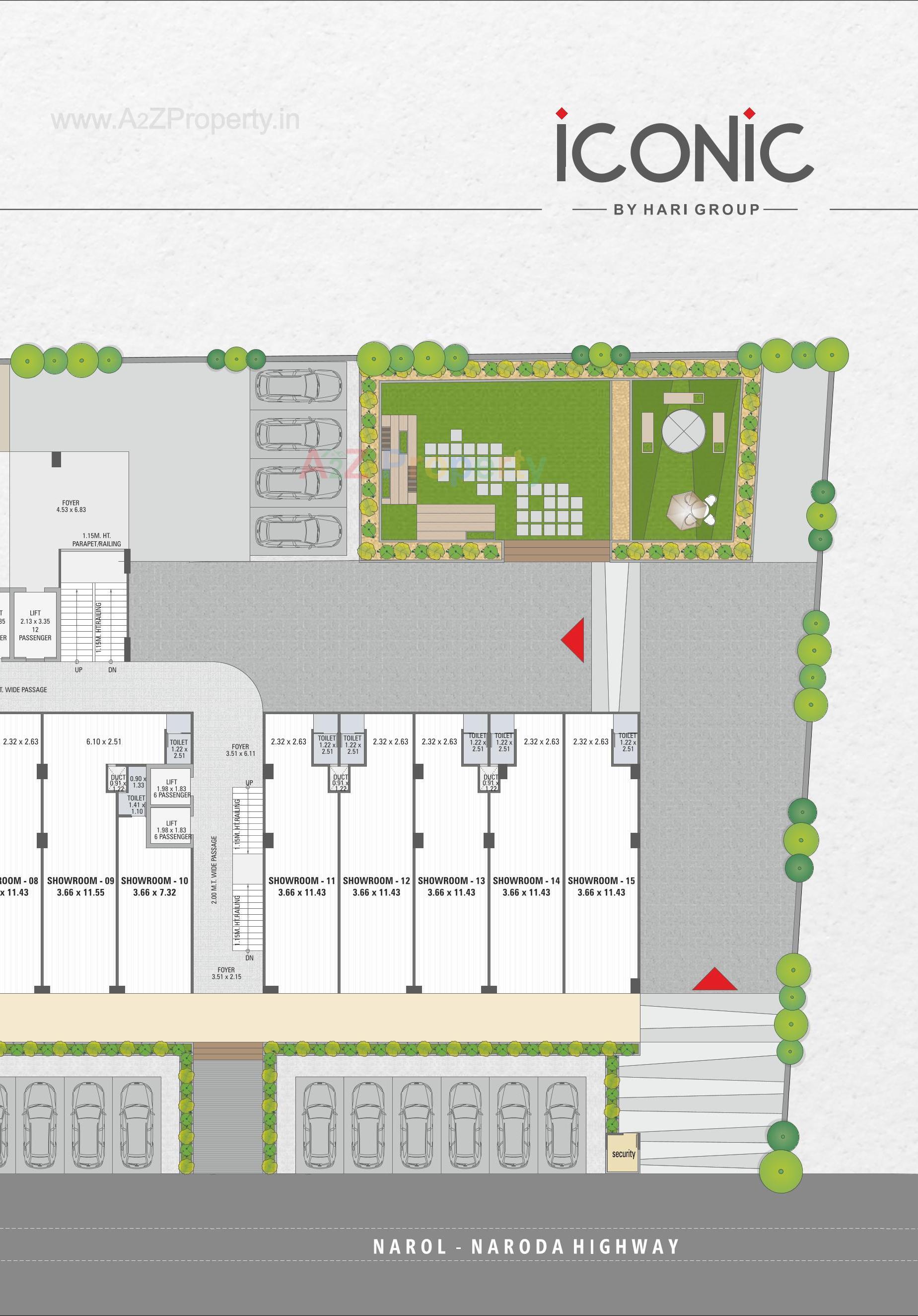 Layout of real estate project Iconic located at Naroda, Ahmedabad, Gujarat