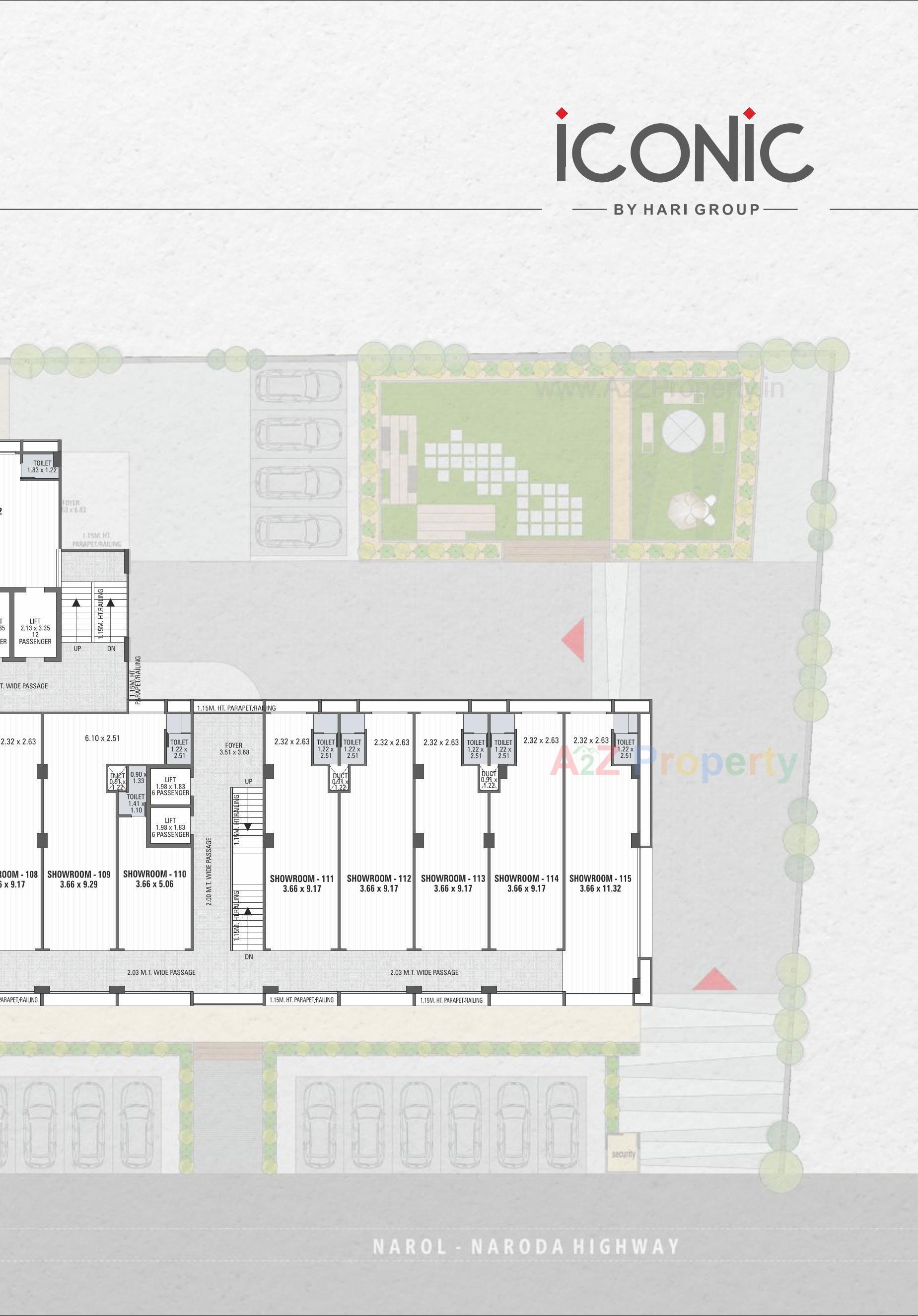 Layout of real estate project Iconic located at Naroda, Ahmedabad, Gujarat