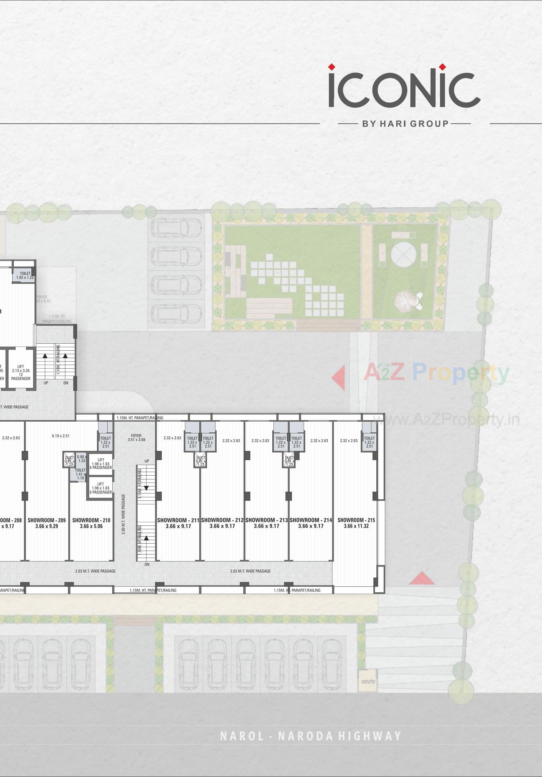 Layout of real estate project Iconic located at Naroda, Ahmedabad, Gujarat