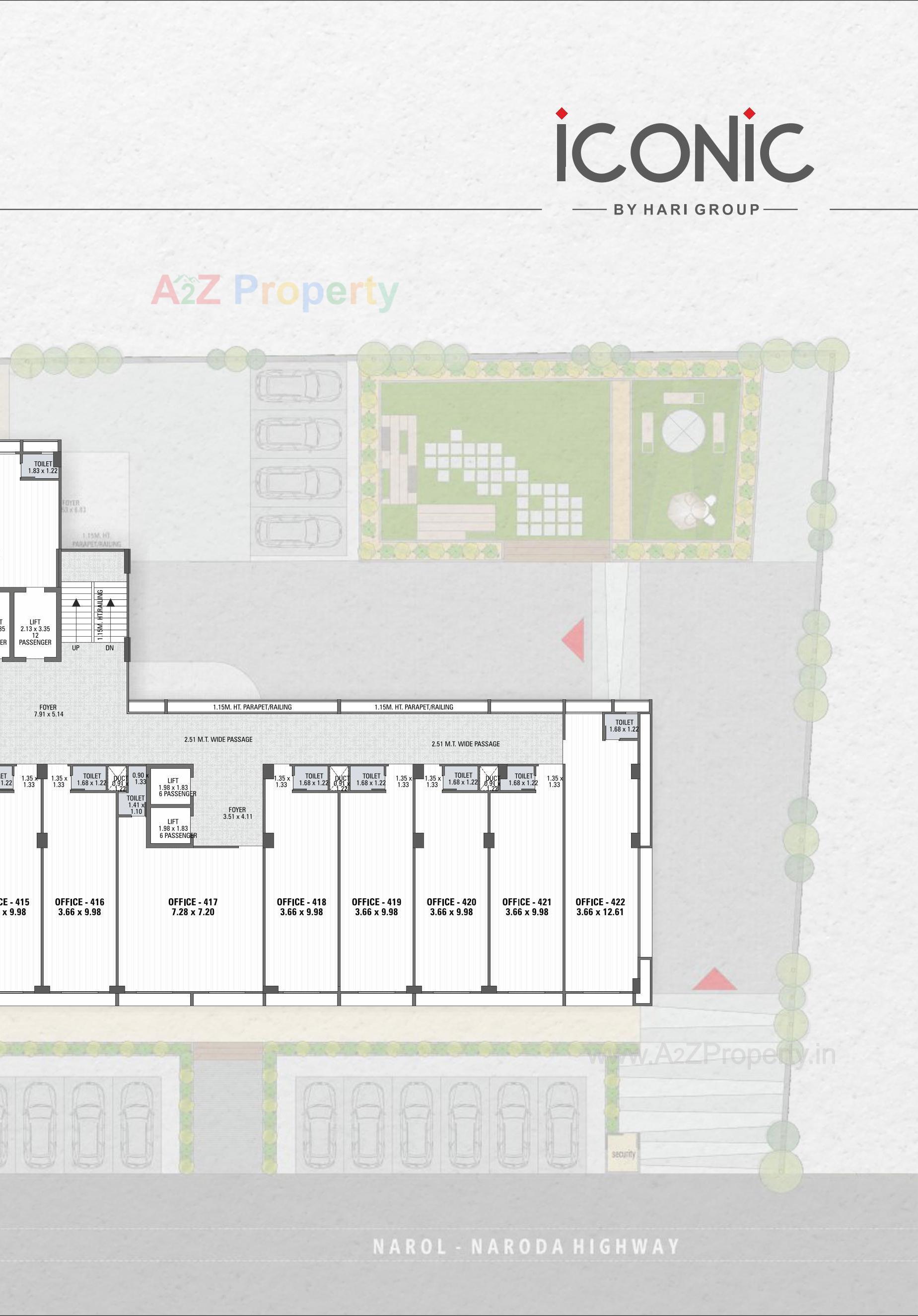 Layout of real estate project Iconic located at Naroda, Ahmedabad, Gujarat