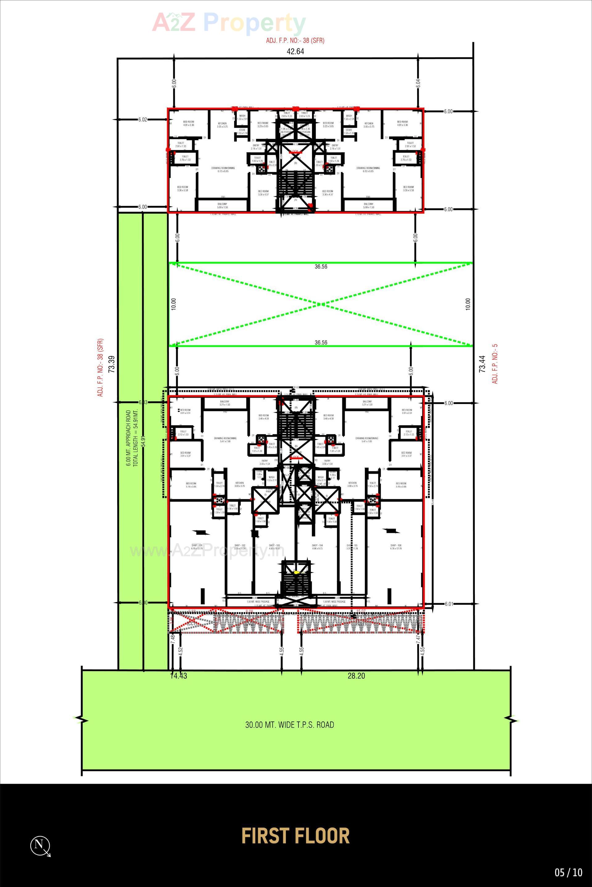Layout of real estate project Ideal Imprint located at Jagatpur, Ahmedabad, Gujarat