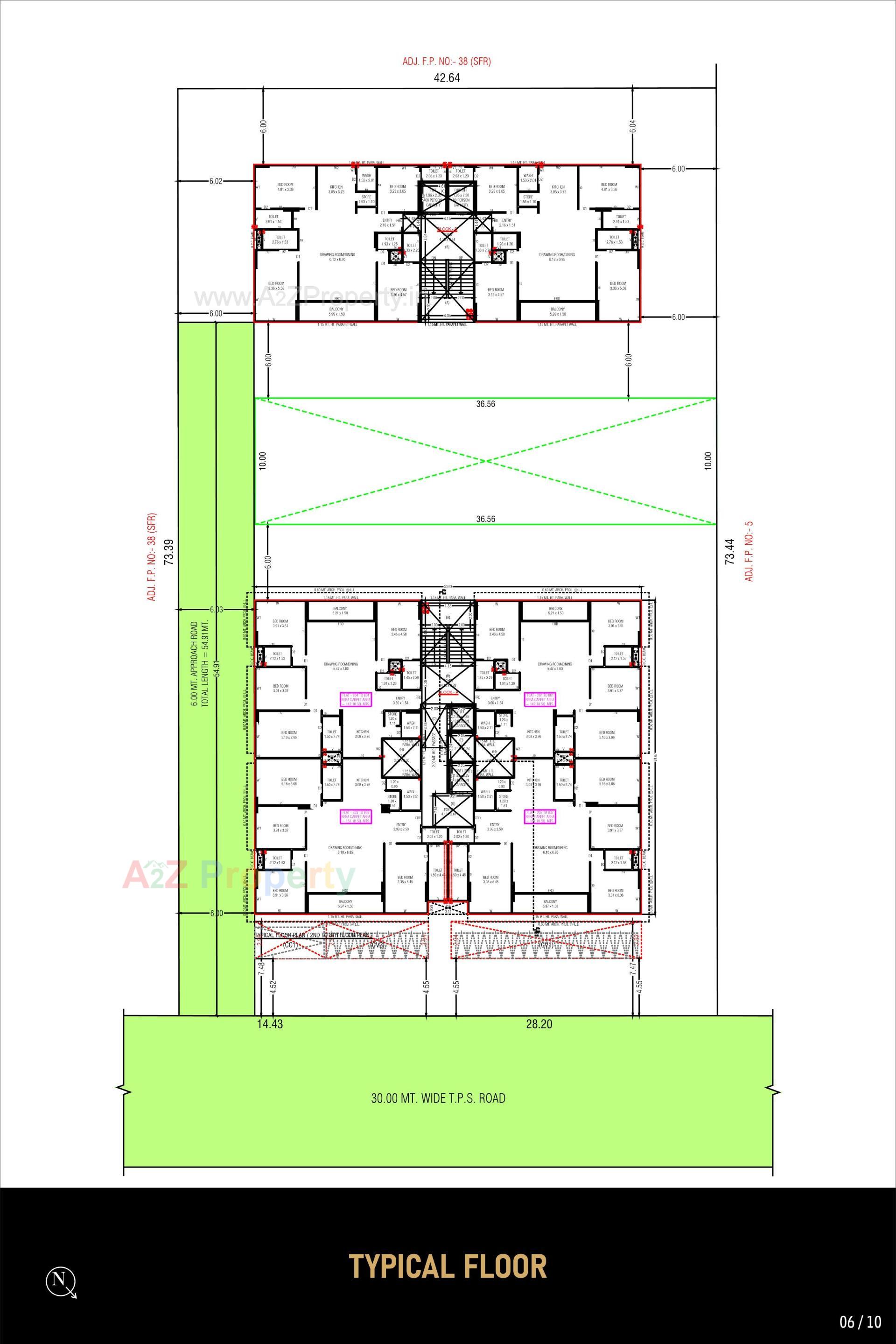 Layout of real estate project Ideal Imprint located at Jagatpur, Ahmedabad, Gujarat
