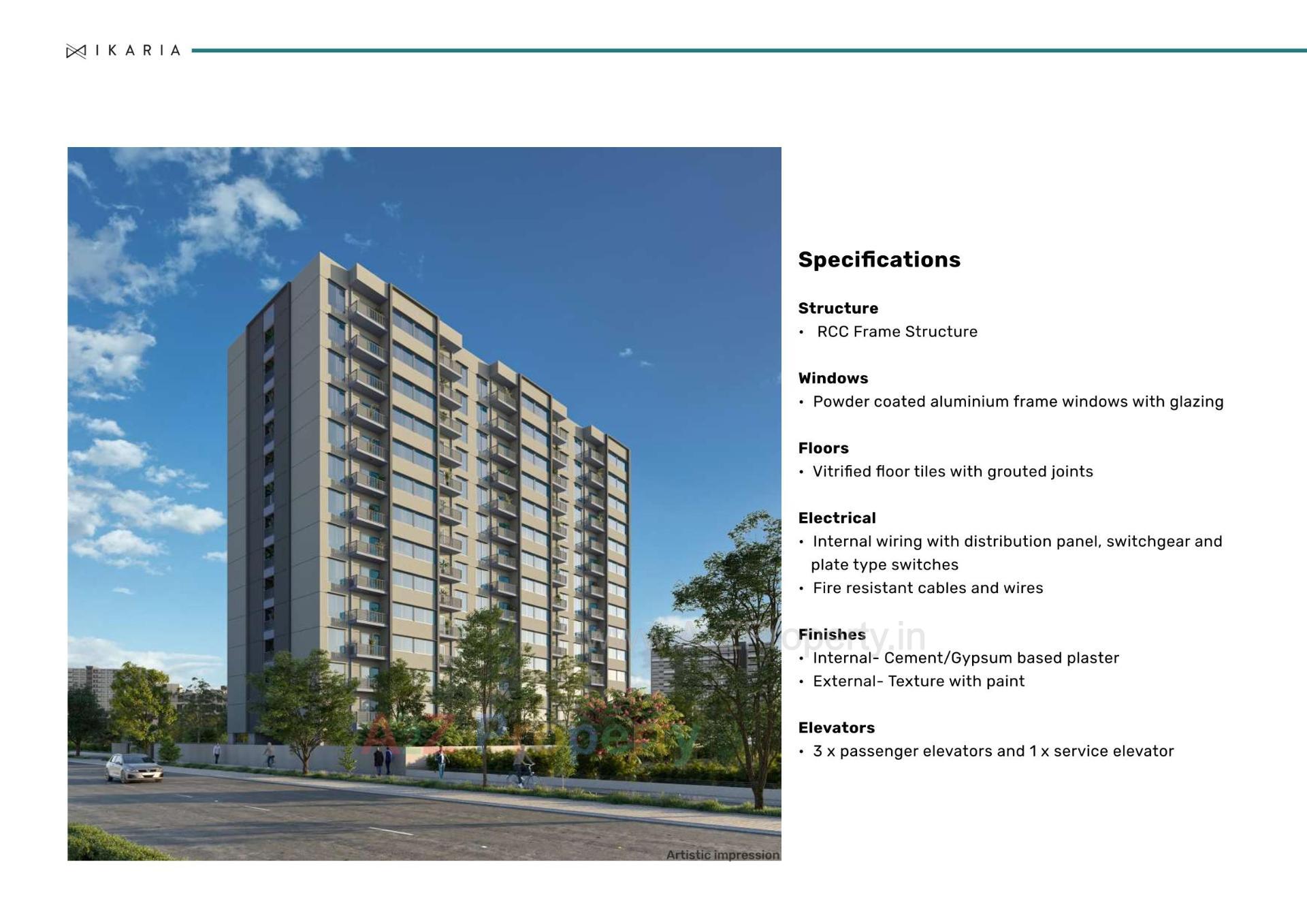 3D Elevation of real estate project Ikaria located at Ahmedabad, Ahmedabad, Gujarat