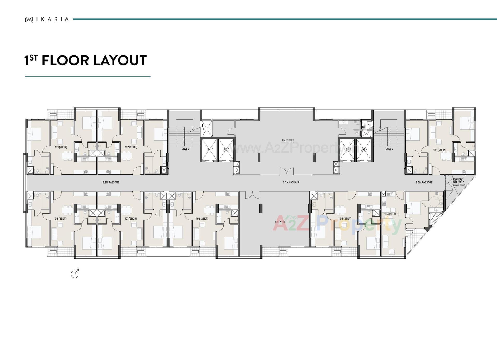 Layout of real estate project Ikaria located at Ahmedabad, Ahmedabad, Gujarat