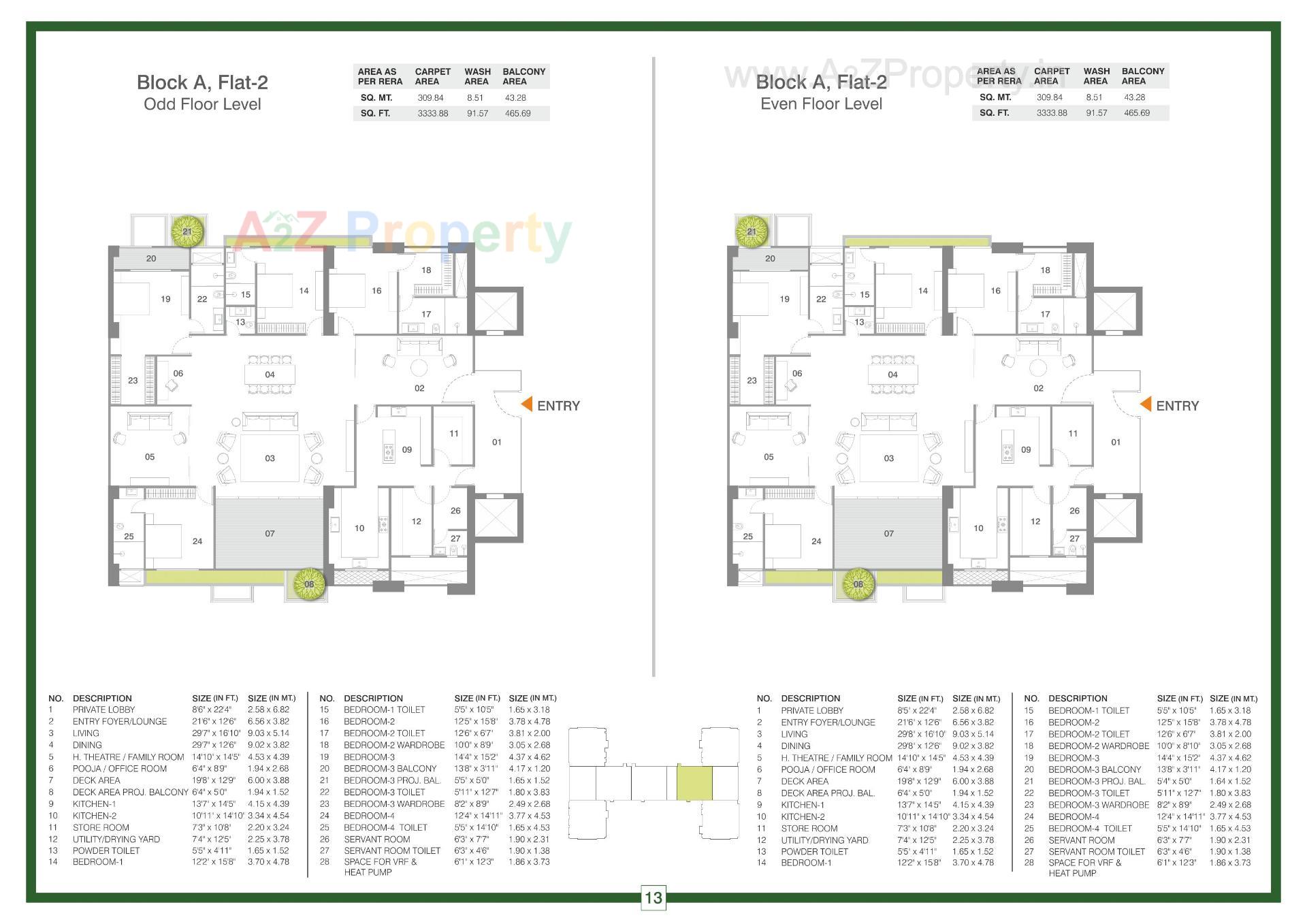 Layout of real estate project Ikebana located at Bodakdev, Ahmedabad, Gujarat