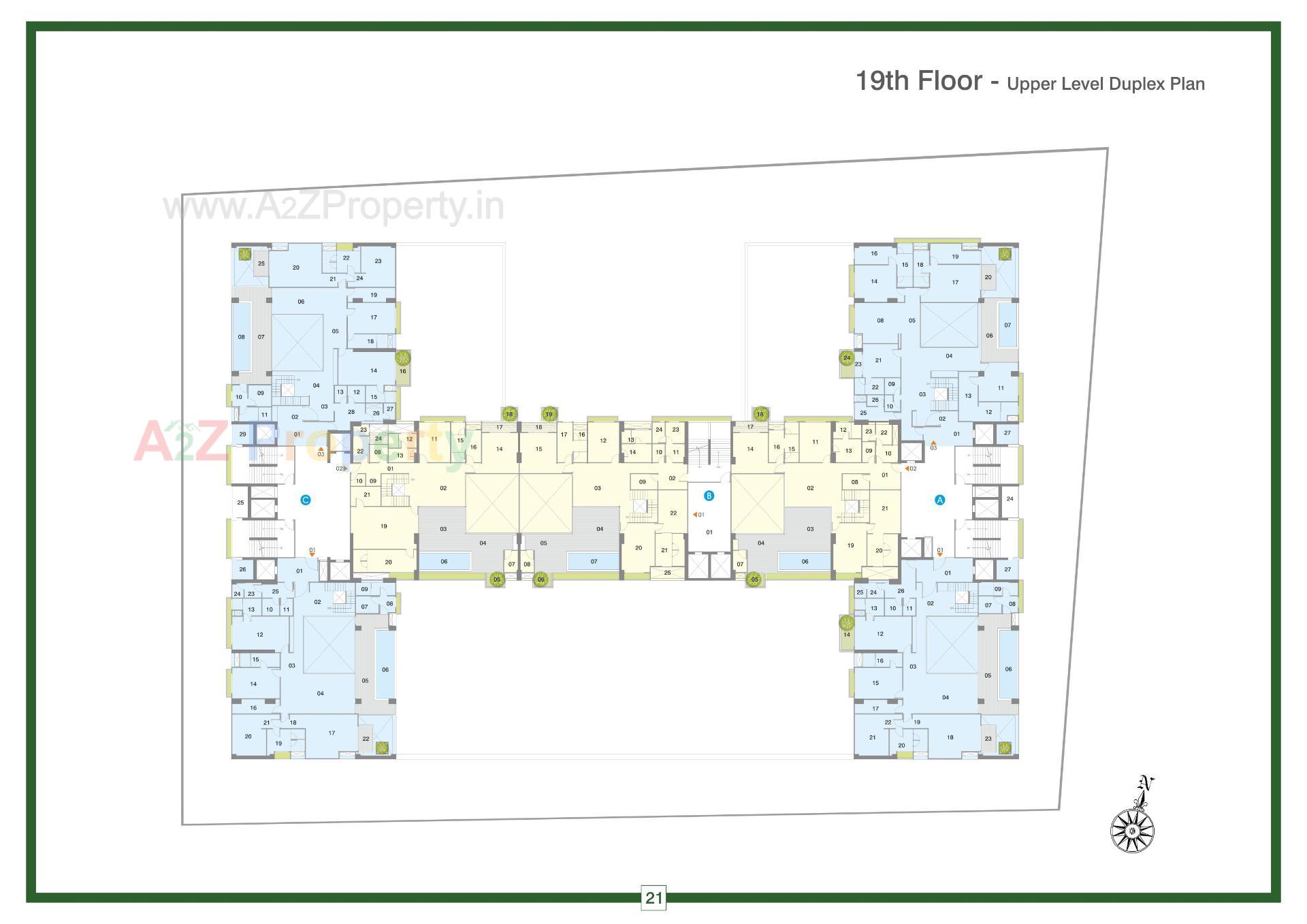 Layout of real estate project Ikebana located at Bodakdev, Ahmedabad, Gujarat