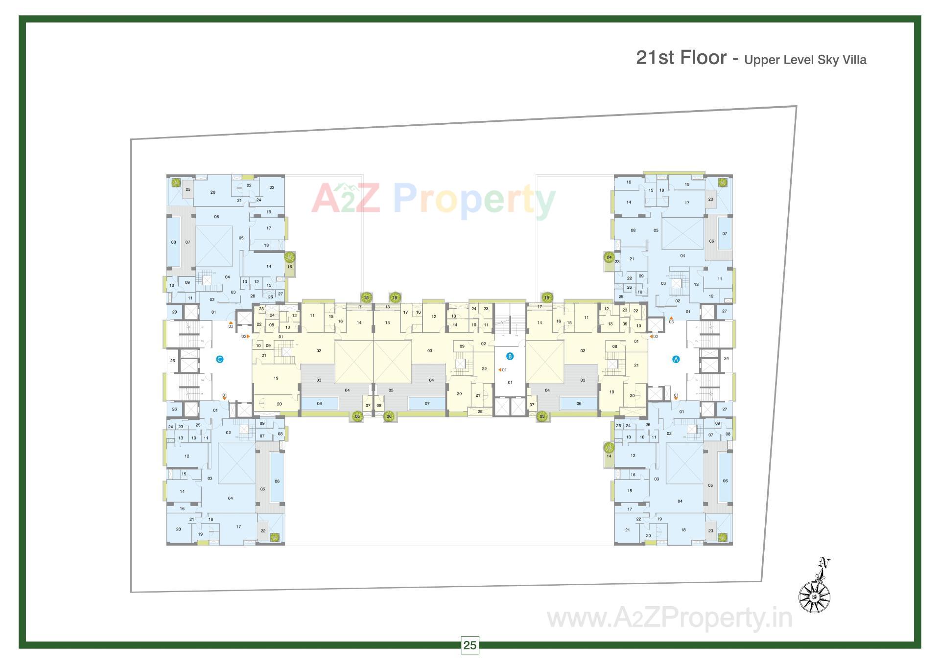 Layout of real estate project Ikebana located at Bodakdev, Ahmedabad, Gujarat