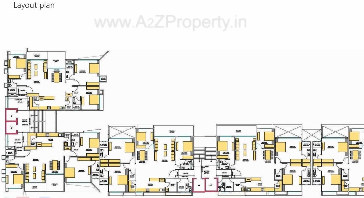 Layout of real estate project Iland located at Bodakdev, Ahmedabad, Gujarat