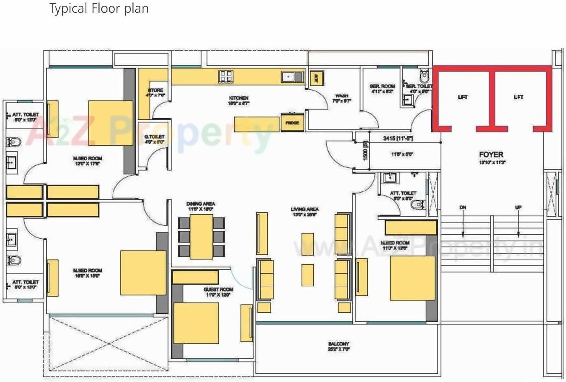 Layout of real estate project Iland located at Bodakdev, Ahmedabad, Gujarat
